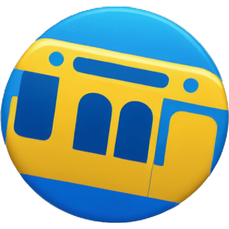 Metro Card yellow and blue emoji