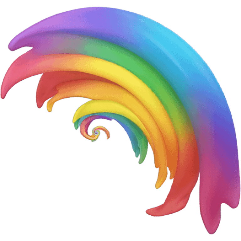 RAINBOW swirl LIKE TORNADO TAIL emoji