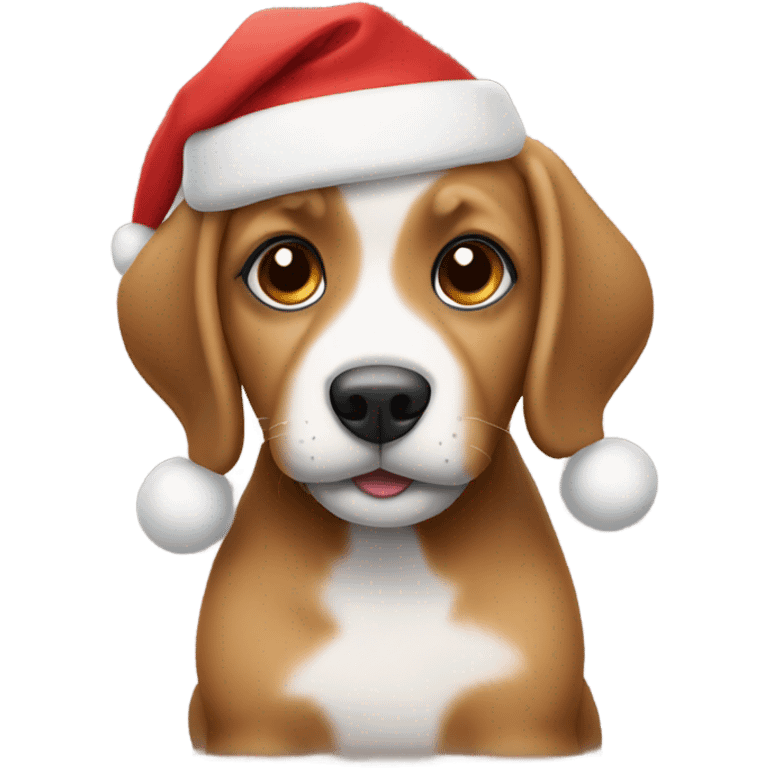 Christmas puppy emoji