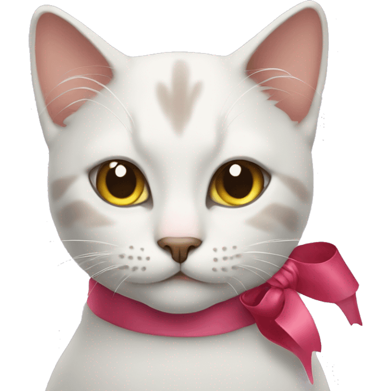 Cat with a ribbon emoji