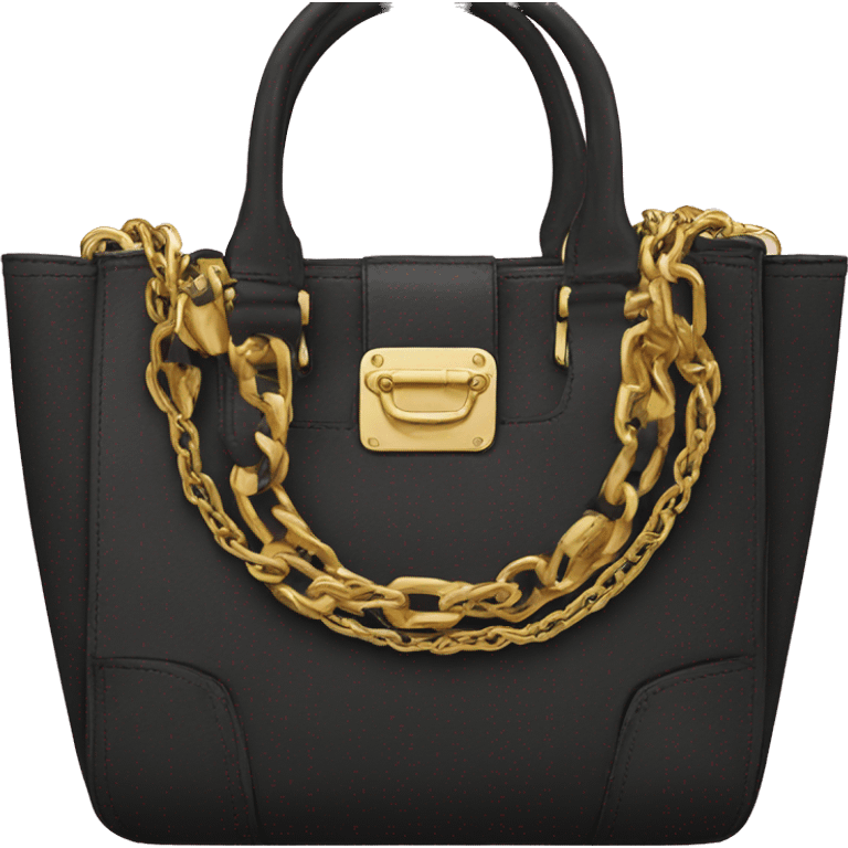 Juicy Couture black purse with chain emoji