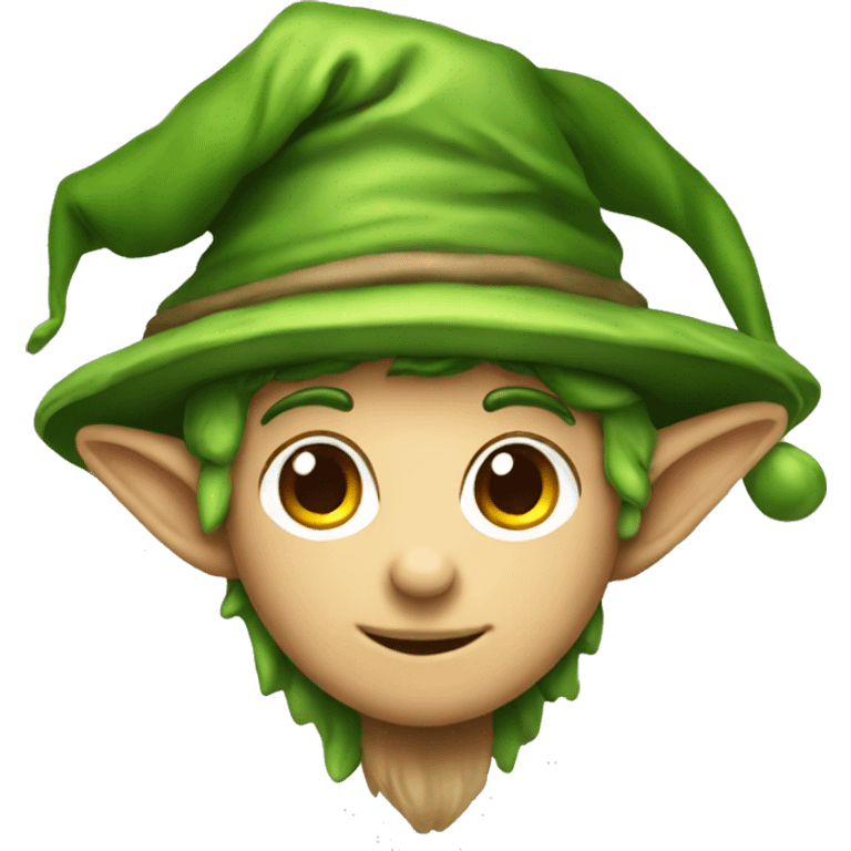 tree elf with hat emoji