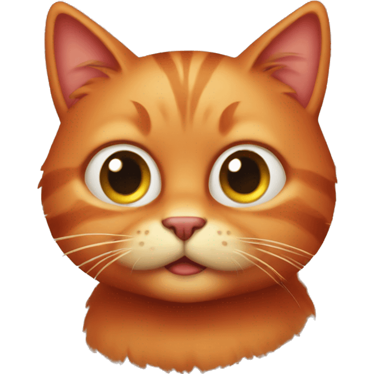 Red cat emoji