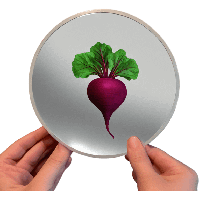 beetroot with mirror in hand emoji