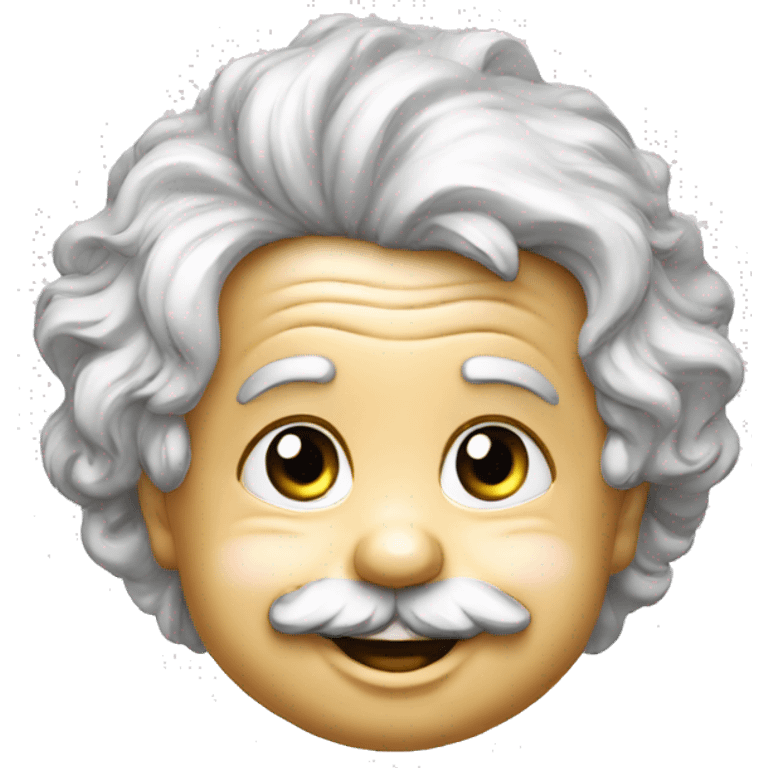 albert einstein happy baby face silver medal emoji