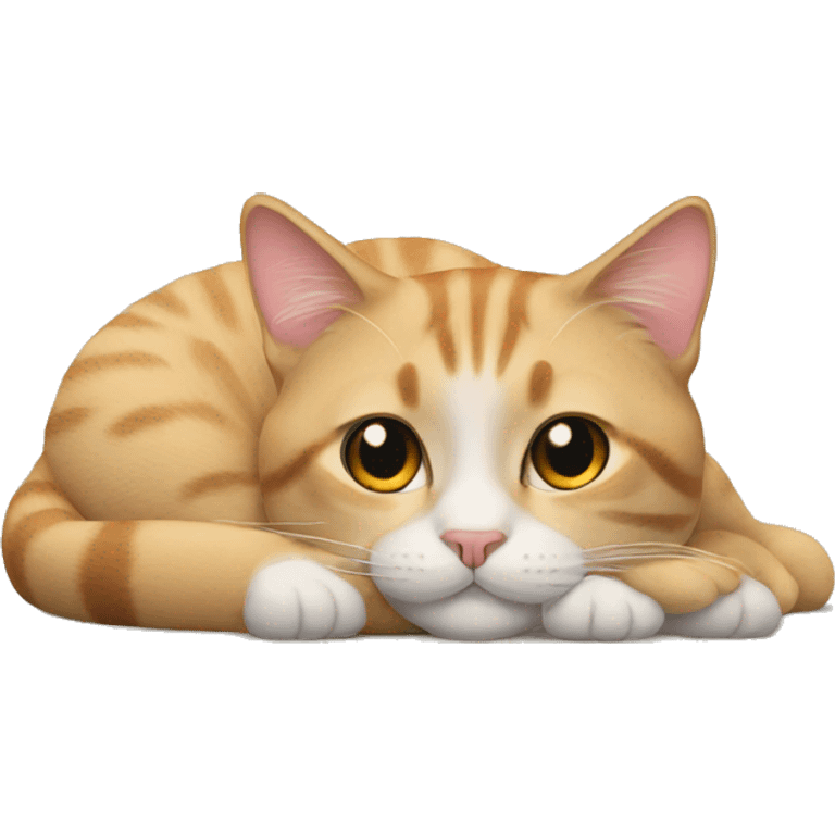 a cat laying down  emoji