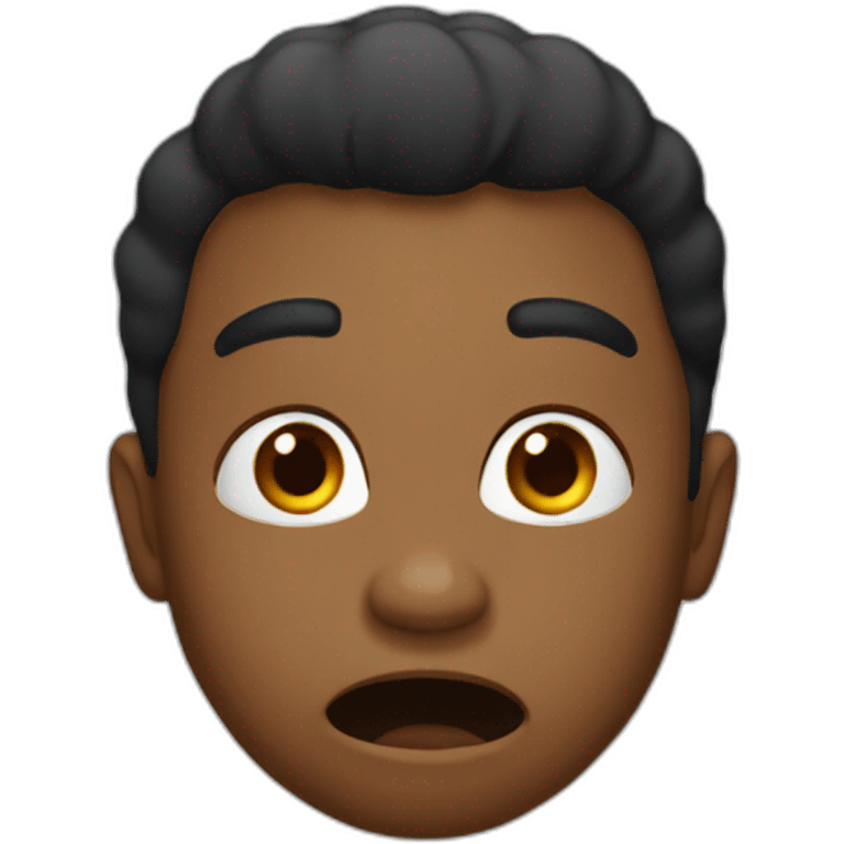 Shocked black meme emoji