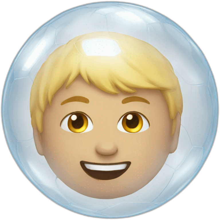 A person in a bubble soccer ball emoji