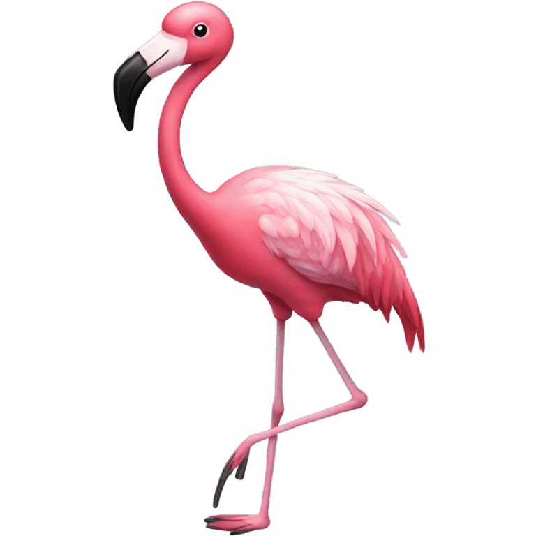 Flamingo tap dancing emoji