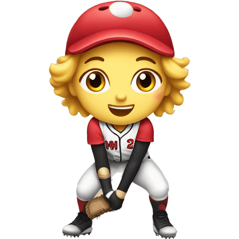 Cute softball  emoji