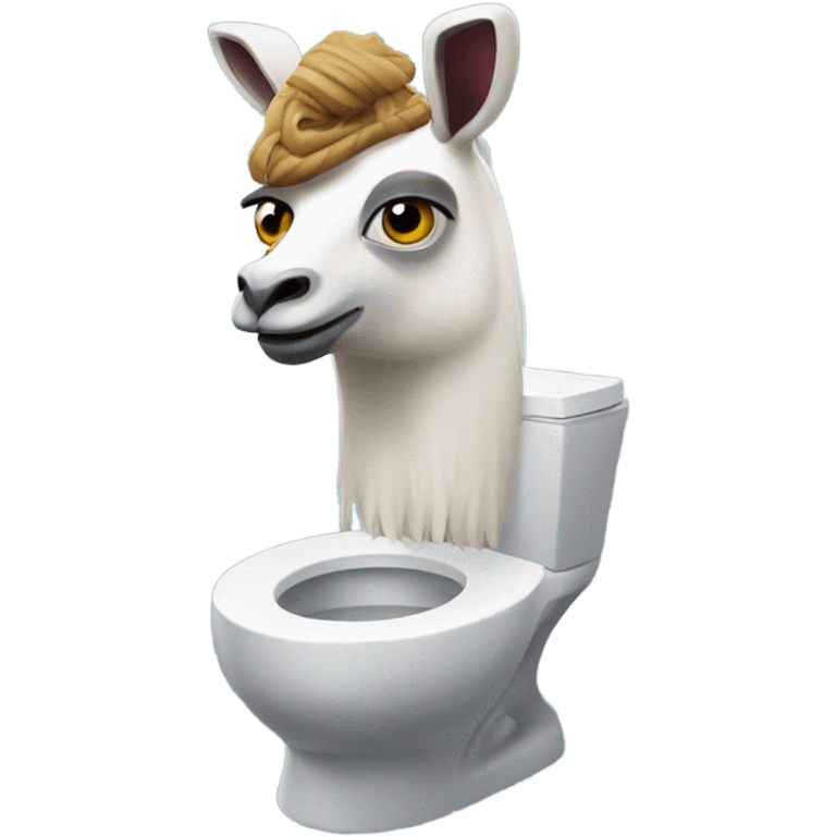 Fortnite lama wearing skibidi toilet emoji