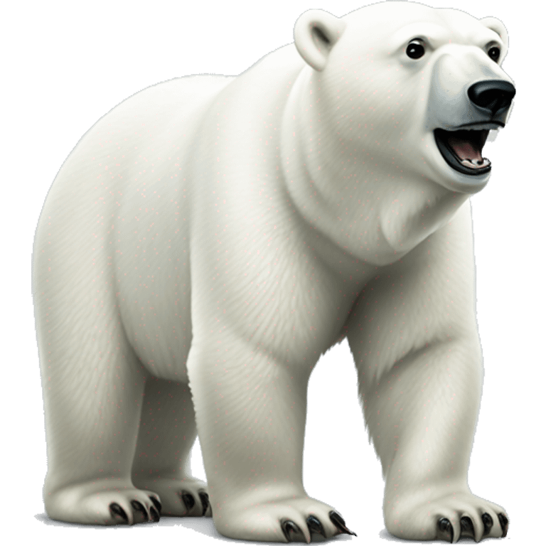 polar bear, full body, looking to the right emoji