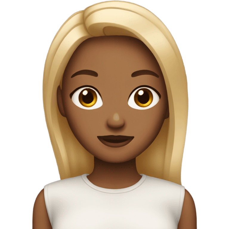 slaygurl emoji with almond skin color emoji