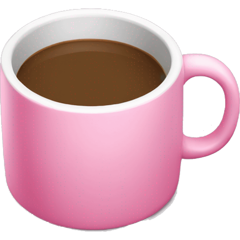 Pink mug with a smaller cup attached below it  emoji