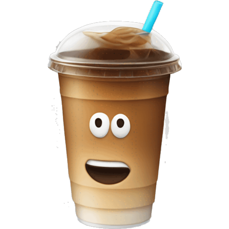 iced-coffee cup with a flat lid emoji