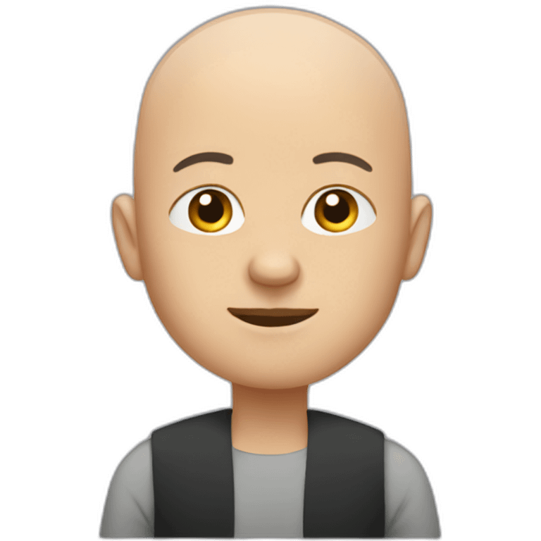 bald person standing emoji