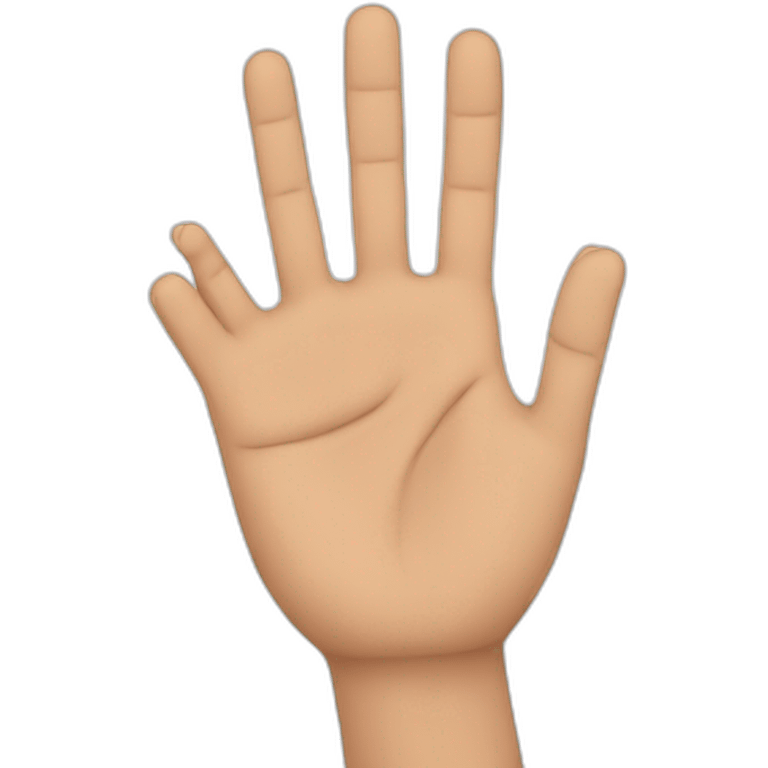 Man showing his hand with 4 fingers  emoji