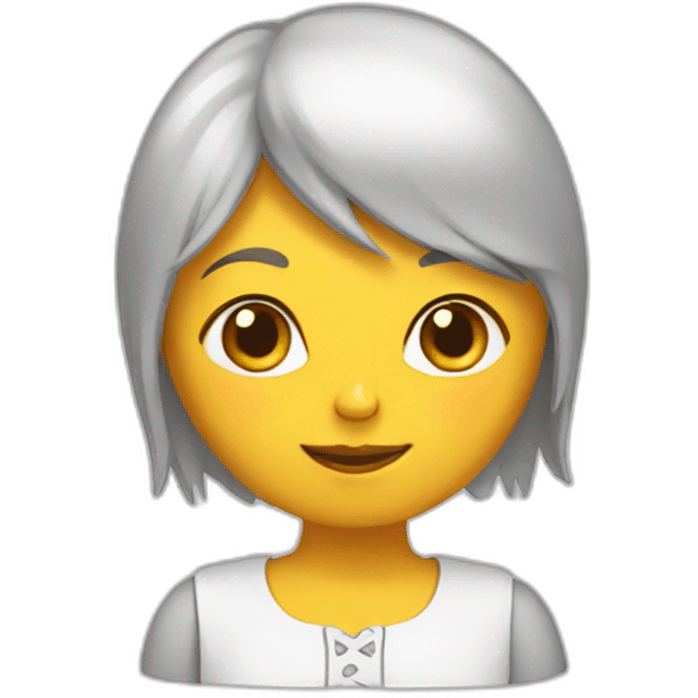 Poule fille emoji