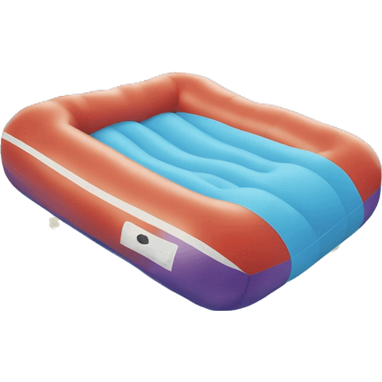 inflatable floating mattress on pool emoji