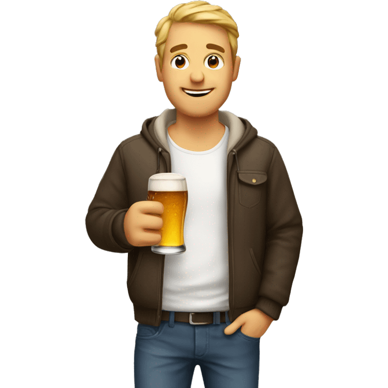 Guy with a beer  emoji