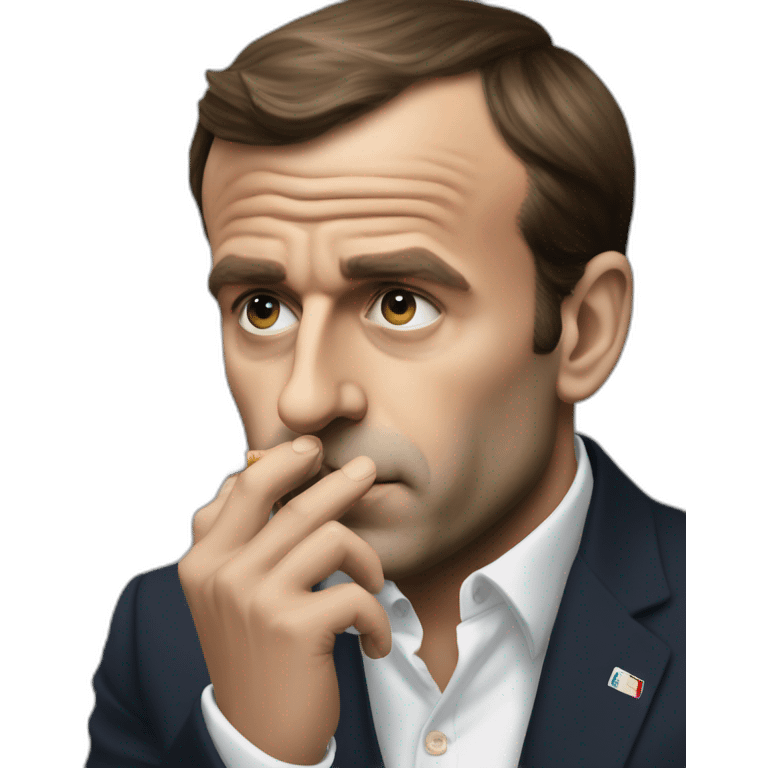 emanuel macron fume une cigarette emoji