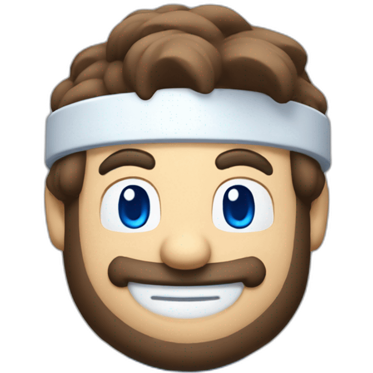 smiling blue and white dr mario pill emoji