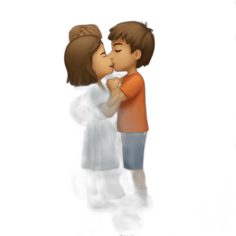 Boy kissing girl emoji