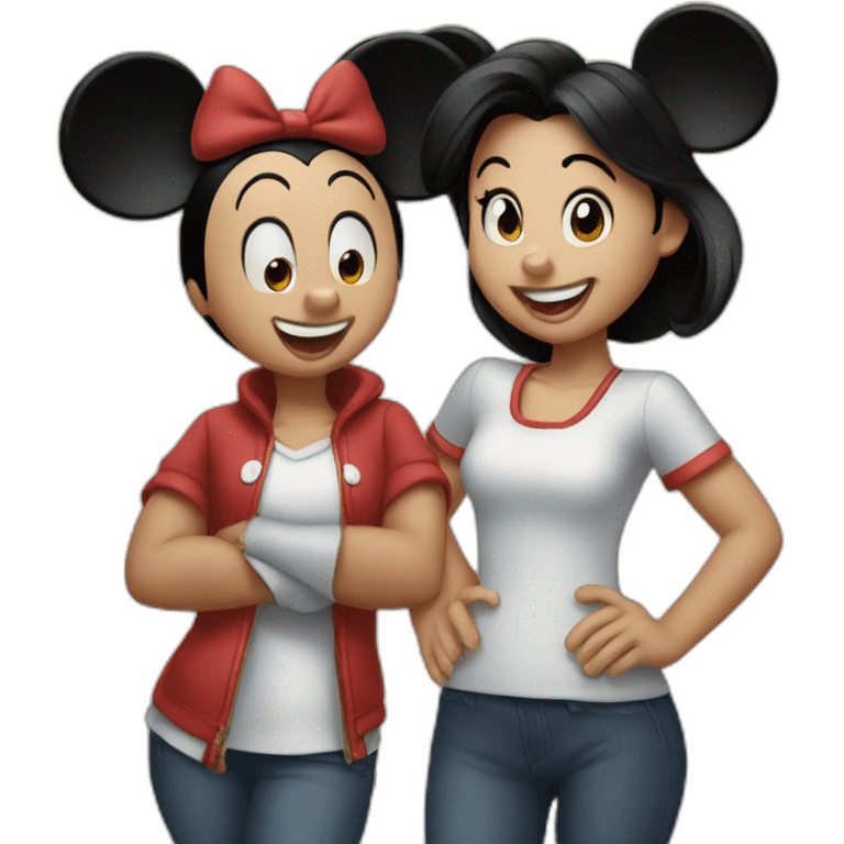 Mickey and Minnie emoji