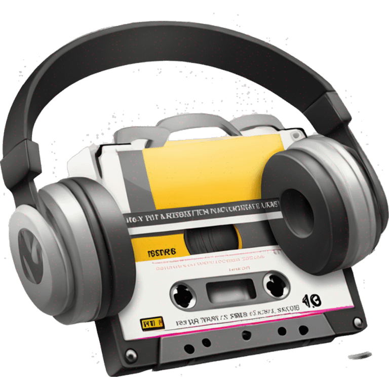 Cassette tape and headphones emoji