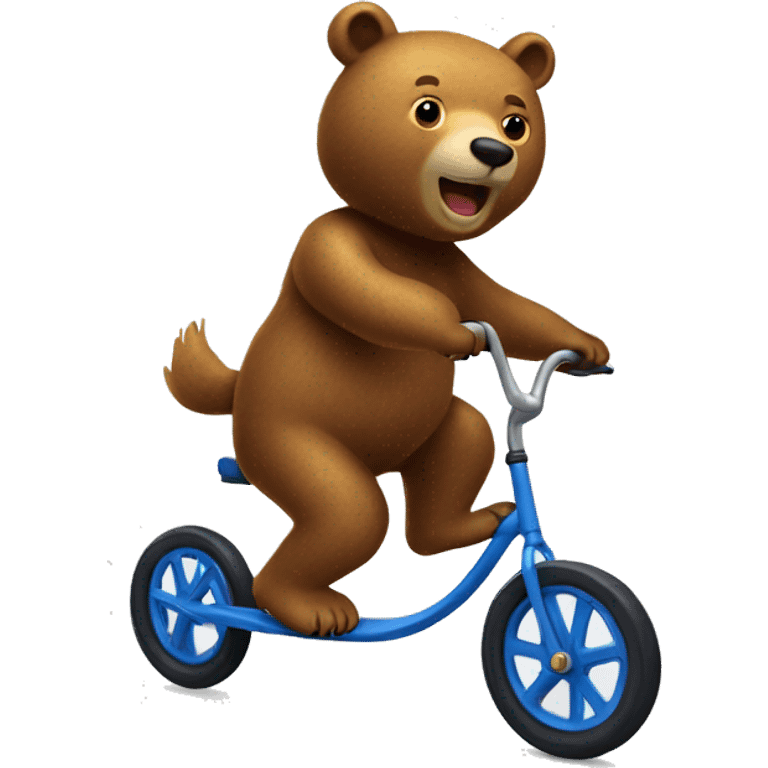 Bear riding a unicycle  emoji