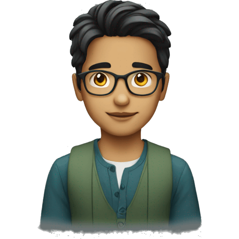 Pakistani glasses boy emoji