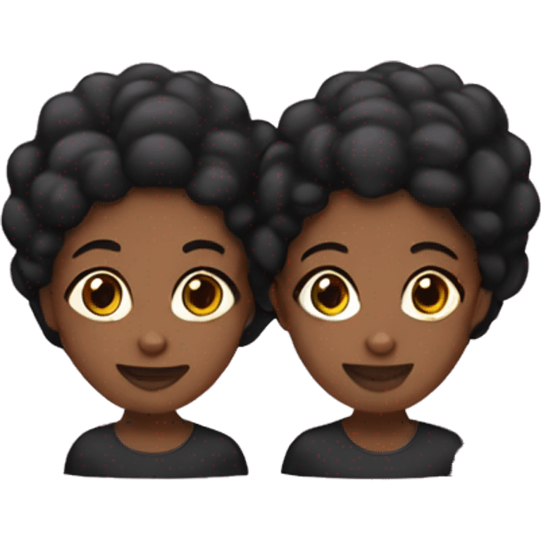 black crumbl cookie twin sisters emoji