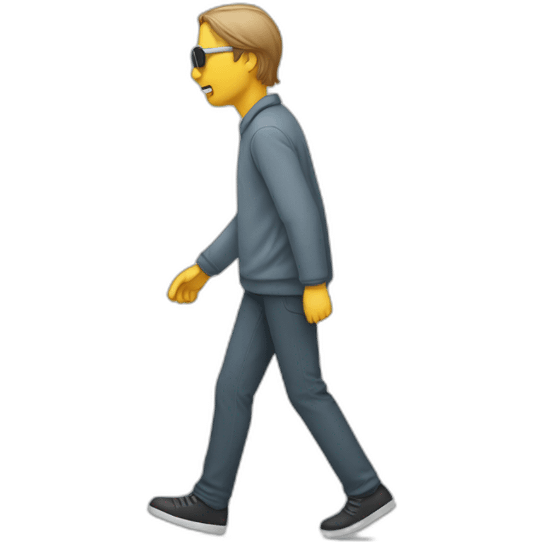 blind person walking emoji