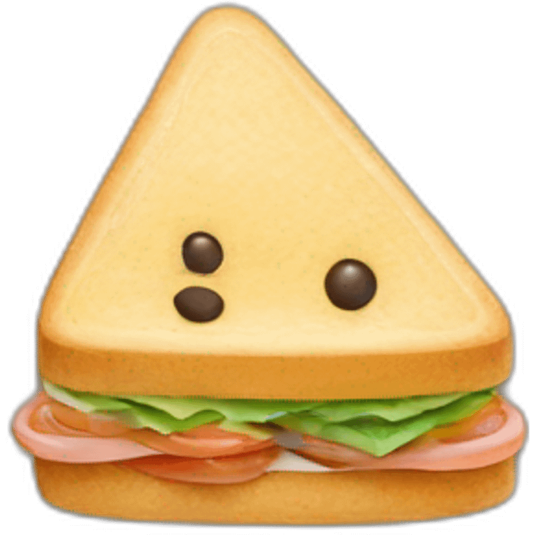 mini sandwich de atún en triangulo con pan de molde emoji