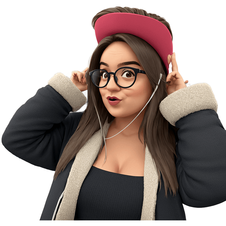 girl with glasses and hat emoji