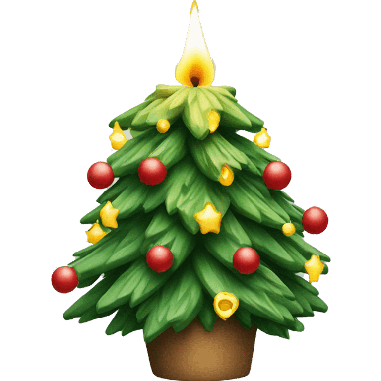 Swedish christmas tree with candle emoji