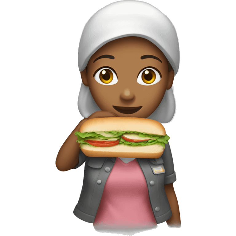 Woman making sandwich emoji