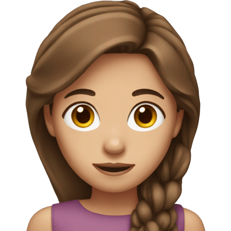 girl with brown hair emoji