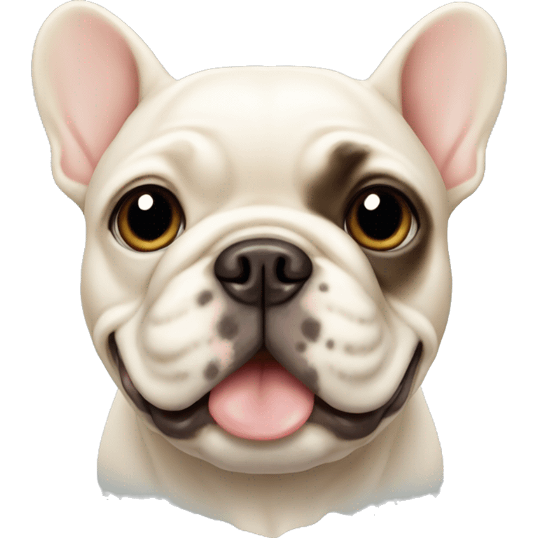 Cream french bulldog emoji