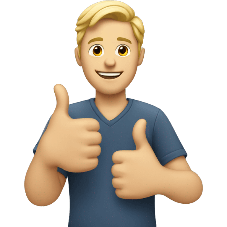 White guy giving thumbs up emoji