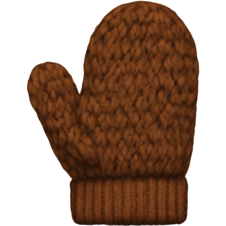 Brown knitted mittens emoji