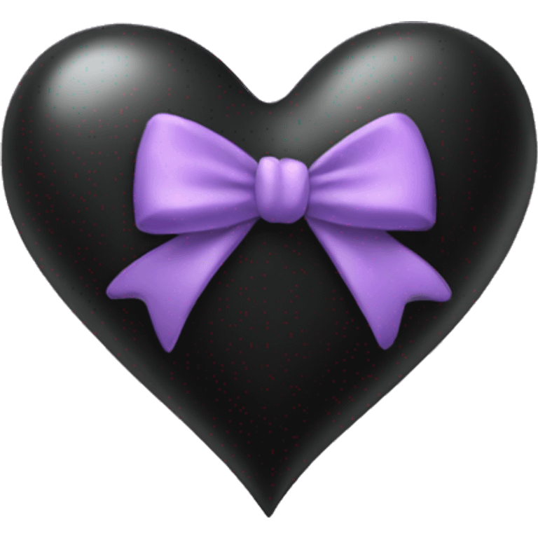 Black heart with bow emoji