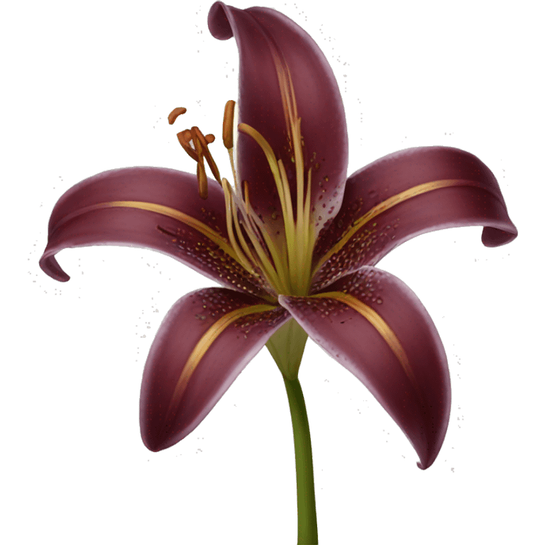 realistic burgundy lily emoji