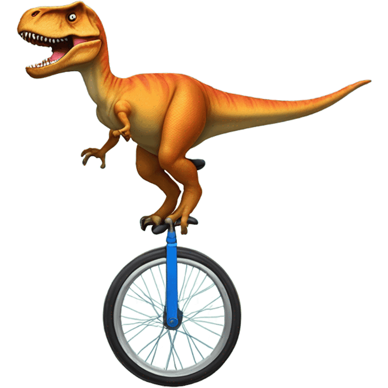 T rex on a unicycle  emoji