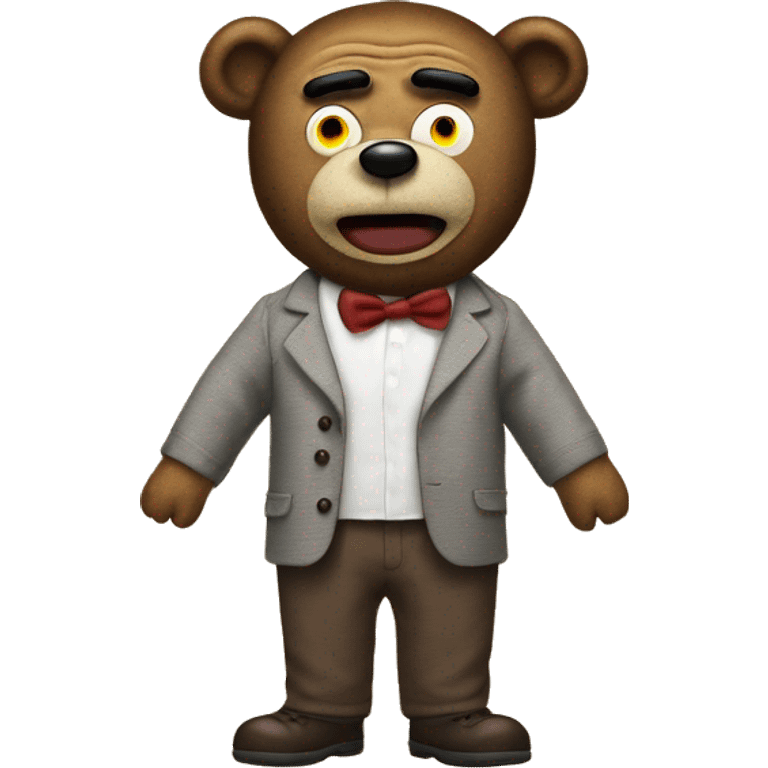 mr bean rag bear with one eye as button emoji