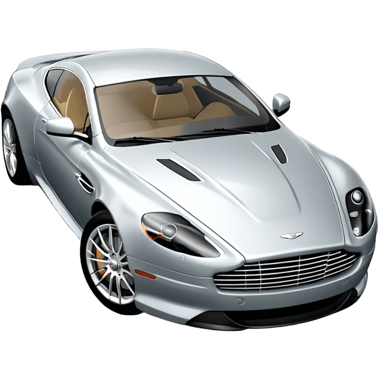 Aston Martin DB9 - Aston Martin (Model Year: 2016) (Iconic colour: Silver) emoji