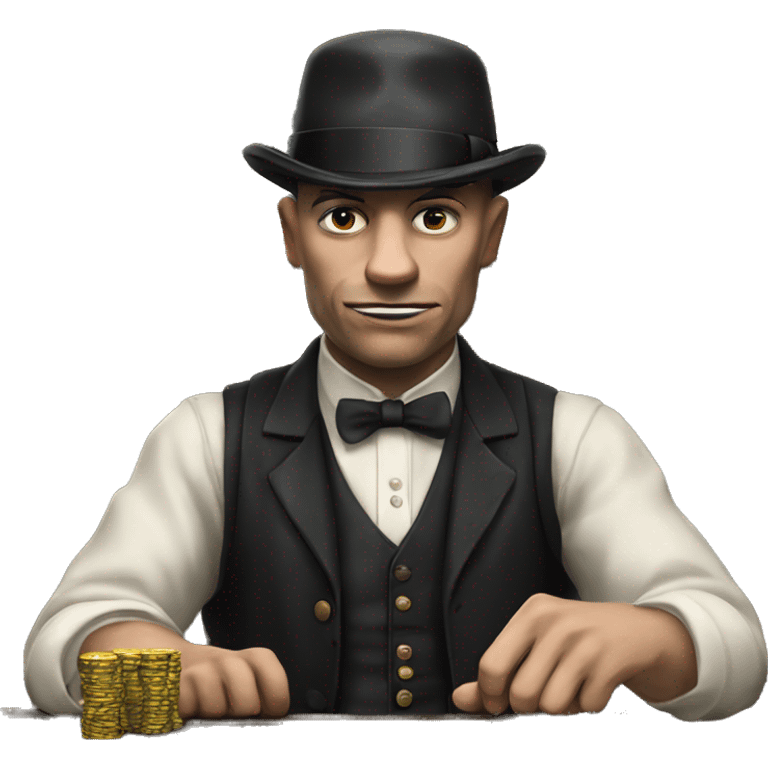 Peaky Blinders plays poker emoji