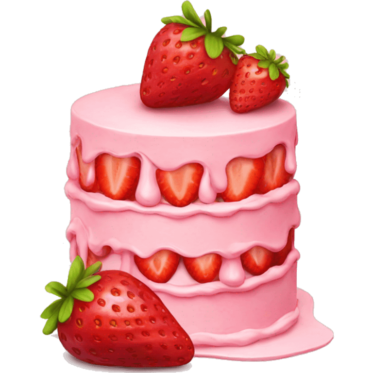 Strawberry cake birthday emoji