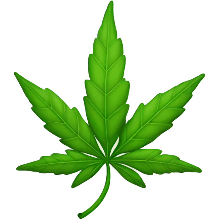 Happy weed leaf emoji