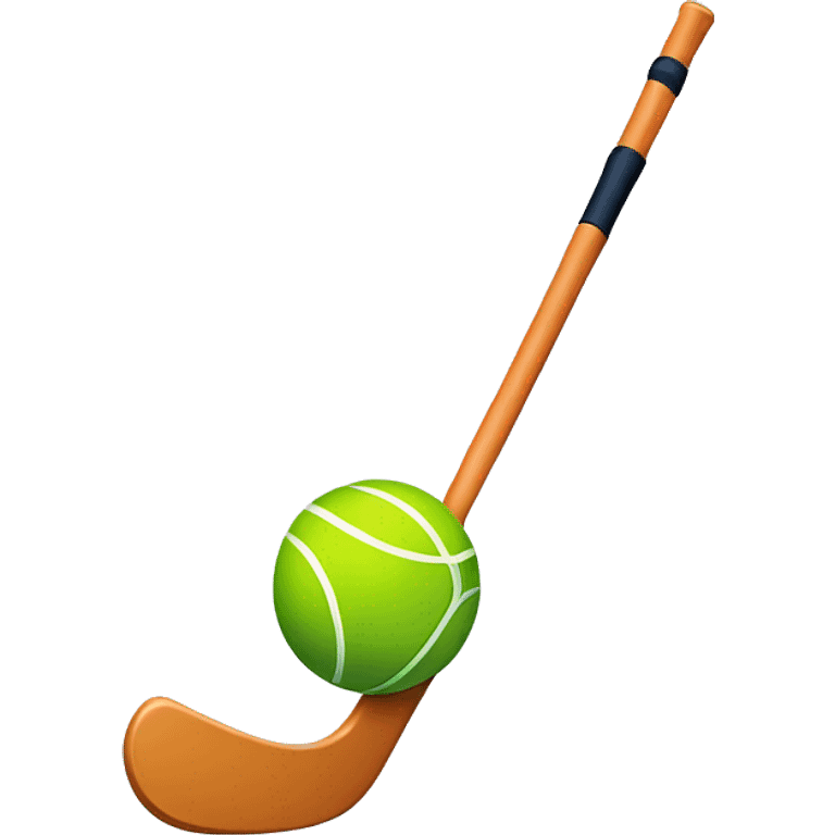 Field Hockey stick and ball emoji